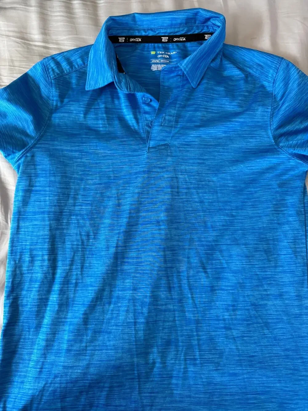 Tek Gear Blue Athlete Shirt Polo Shirt Dry Tek size 14/16
